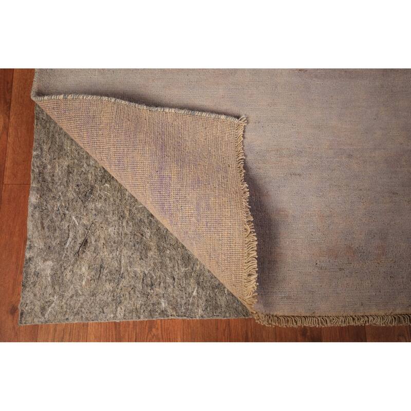 Gray & Beige Modern Gabbeh Oriental Area Rug Handmade Wool Carpet - 6'8" x 8'10"