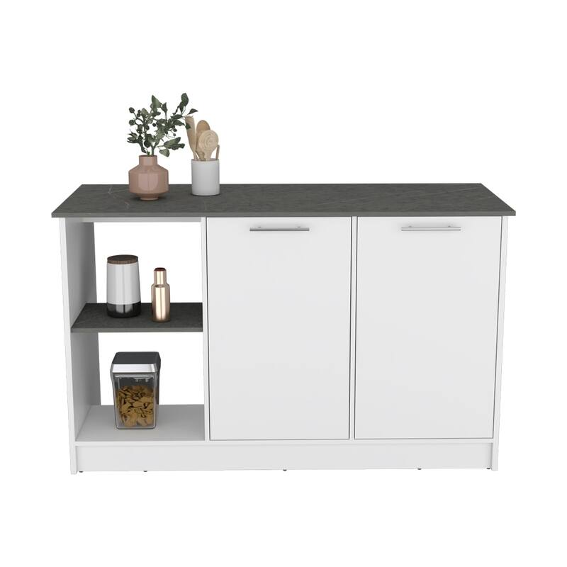 Kitchen Island for Dining Room,Two open storage shelves, Kitchen