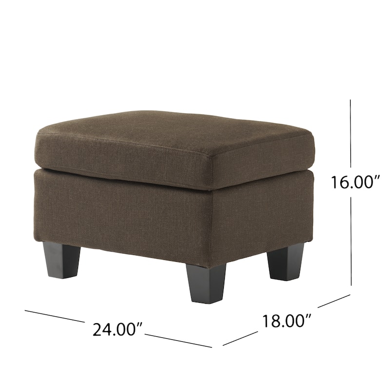Rosella Fabric Ottoman by Christopher Knight Home
