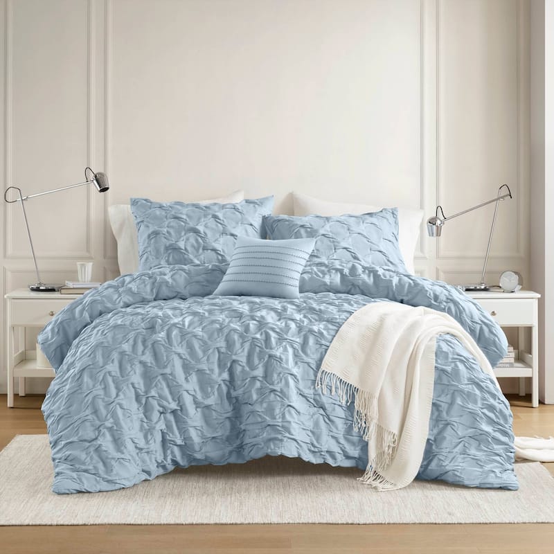 Chelsea Square Bailey Diamond Pucker Woven Comforter Set