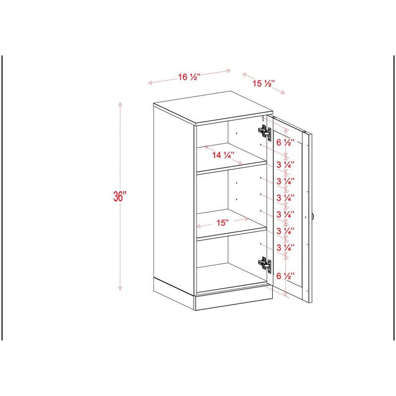 Palace Imports Solid Wood Bathroom Storage Cabinet, Raised Panel Door, Adjustable Shelves