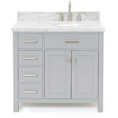 Ariel H037SRCWOVO Bristol 36" Thick Carrara Marble Vanity Top