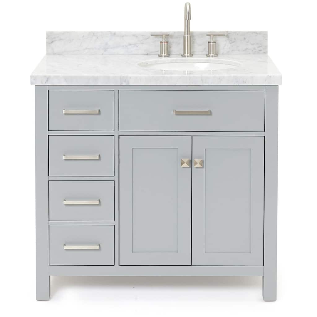 Ariel H037SRCWOVO Bristol 36" Thick Carrara Marble Vanity Top