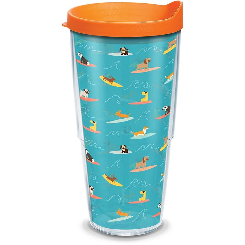 Tervis Surf Dogs Made in USA Double Walled Insulated Travel Tumbler, Classic - 24oz