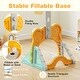 preview thumbnail 8 of 7, Yellow HDPE Kids Basketball Hoop with Adjustable Rim, Soccer and Golf Set - 21.5" L x 20.5" W x 44.5"-59" H