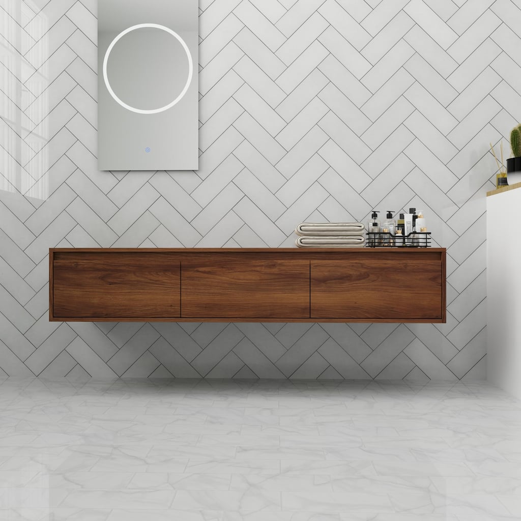 ARTCHIRLY 30/60 Inch Bathroom Vanity with Sink, Floating Bathroom Vanity With Soft Close Drawer