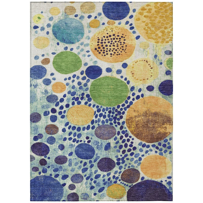 HomeRoots Geometric Transitional Rectangle Outdoor Rug