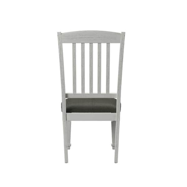 Furniture Of America Hish Rustic White Fabric Dining Chairs Set Of 2 Overstock 21475424