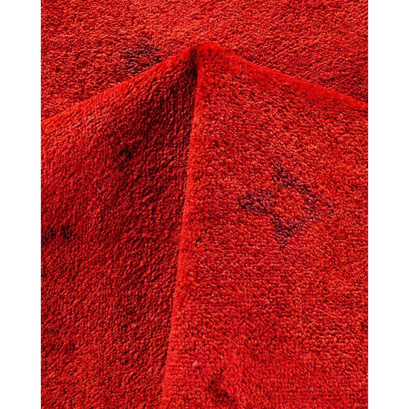 Vibrance, One-of-a-Kind Hand-Knotted Area Rug - Red, 5' 4" x 8' 1" - 5' 4" x 8' 1"