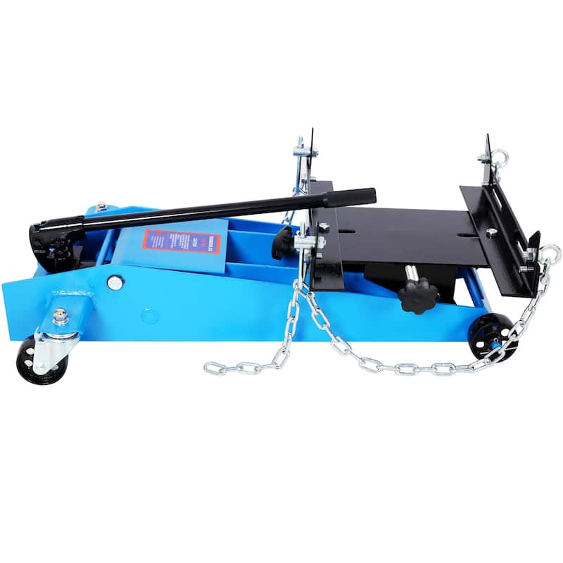 Hydraulic Transmission Jack 1/2 Ton Capacity Roll Under Service Floor Jack Low Profile 9.6" - 27.8" Height Range