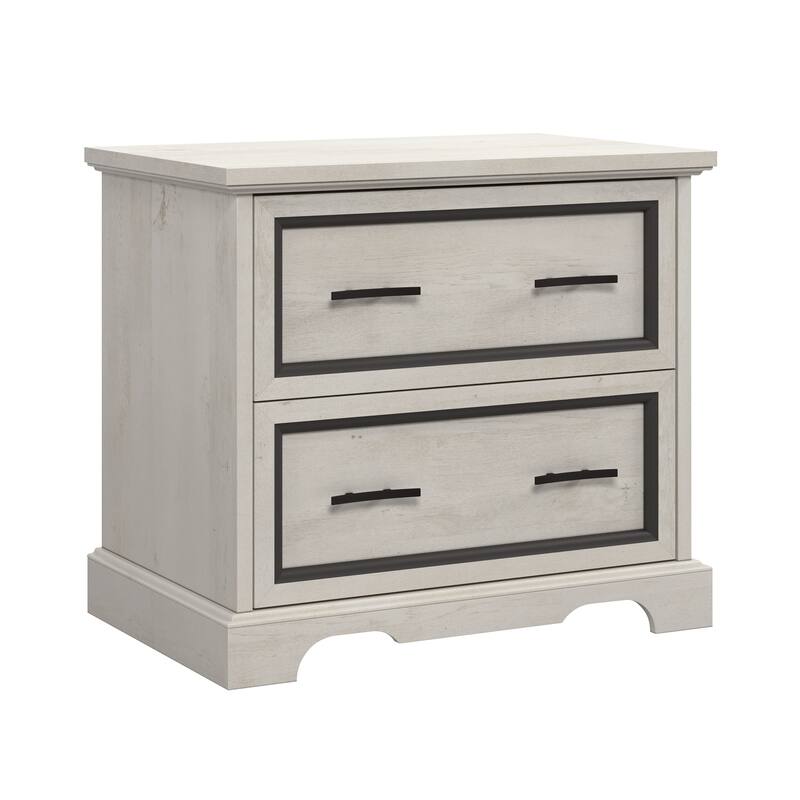 White File Cabinet with Full-Extension Drawers and Safety Interlock for Home Office - White