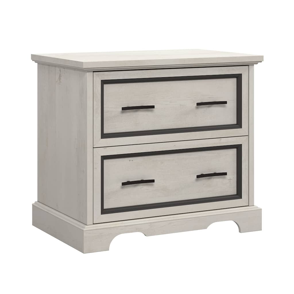 White File Cabinet with Full-Extension Drawers and Safety Interlock for Home Office