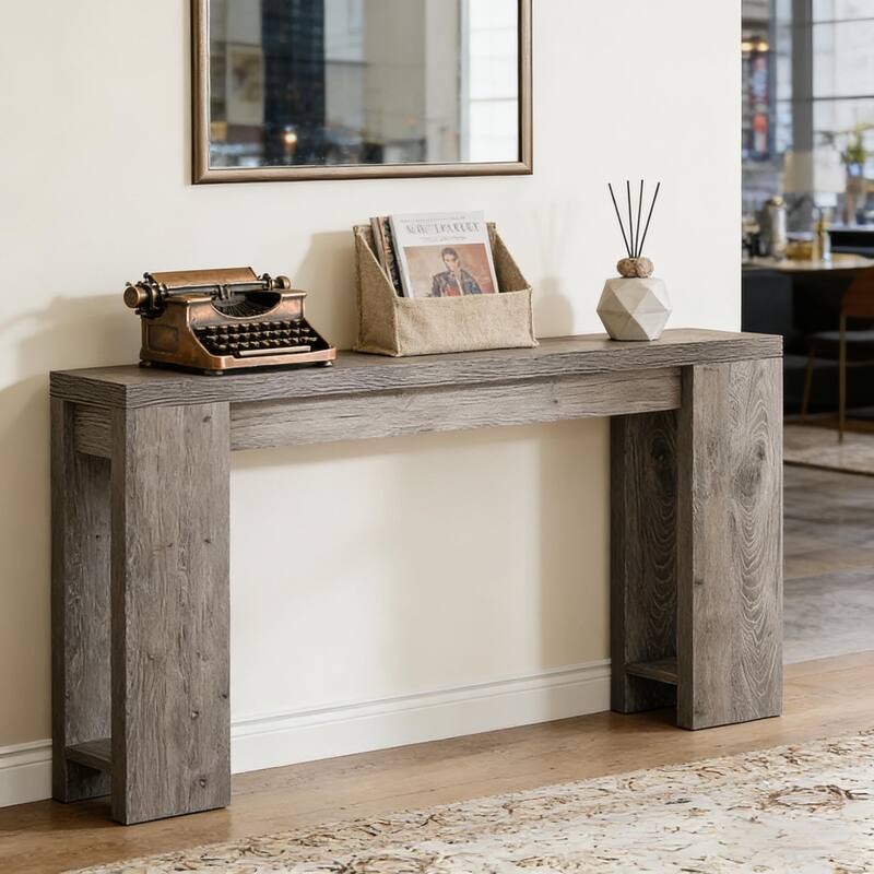 Farmhouse Wooden Console Table