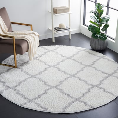 SAFAVIEH Berber Shag Shoko Trellis 1.25-inch Thick Rug