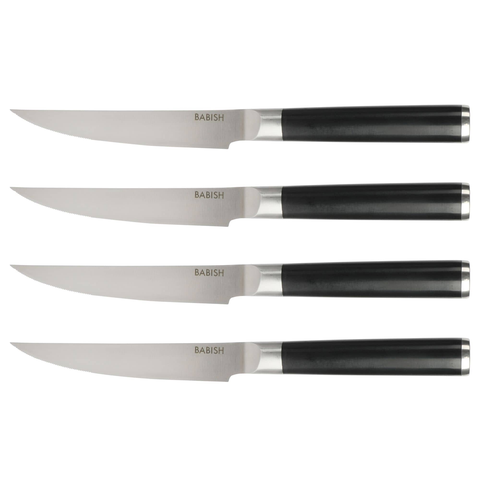 Babish High-Carbon 1.4116 German Steel 4 Pack 5" Steak Knife Set