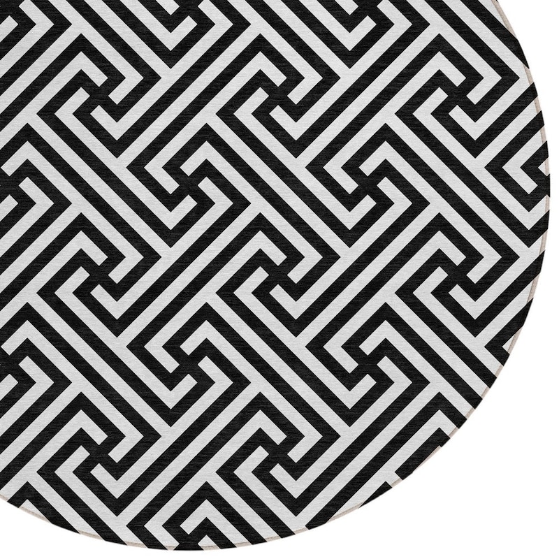 HomeRoots Geometric Transitional Rectangle Outdoor Rug