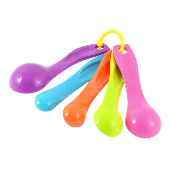 New in Box Farberware Measuring Spoons Durable Plastic - Set Of 5 -  Multicolor