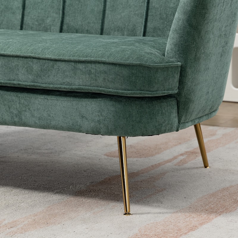 59"W Mid-century Modern Tufted Loveseat Upholstered Sofa