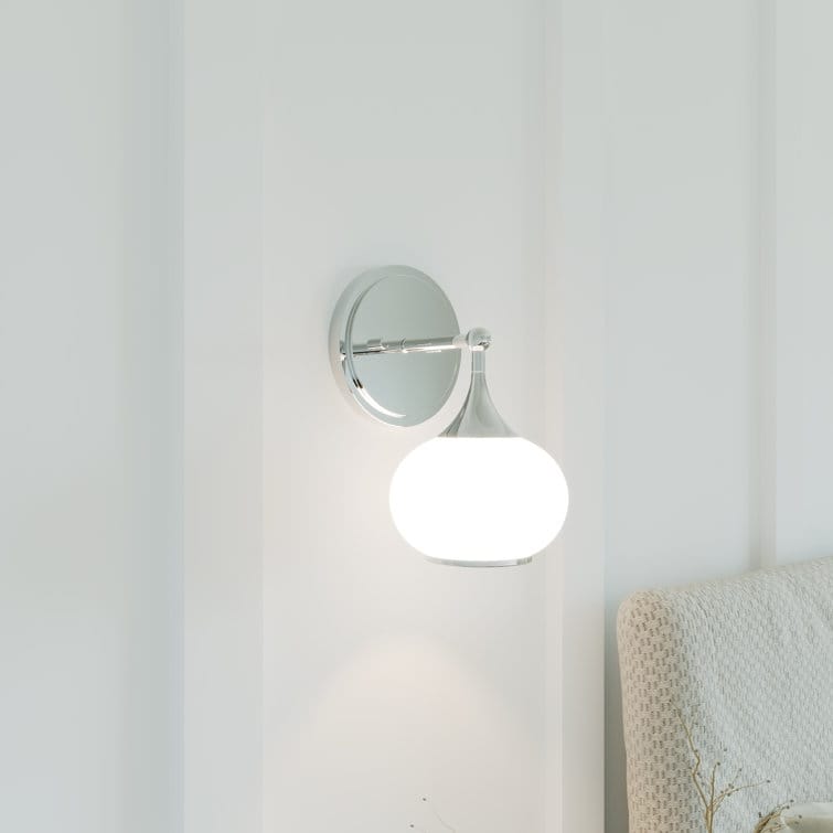 Acroma 1 Light Polished Chrome Finish Modern Globe Vanity Light