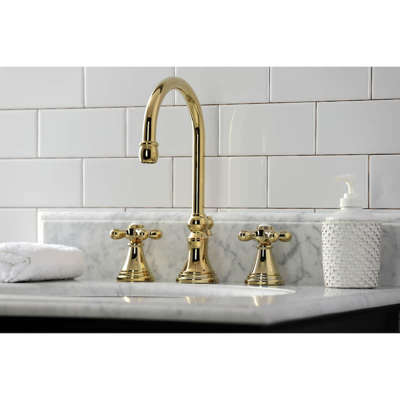 Kingston Brass Governor 8 in. Widespread Bathroom Faucet - Polished Brass