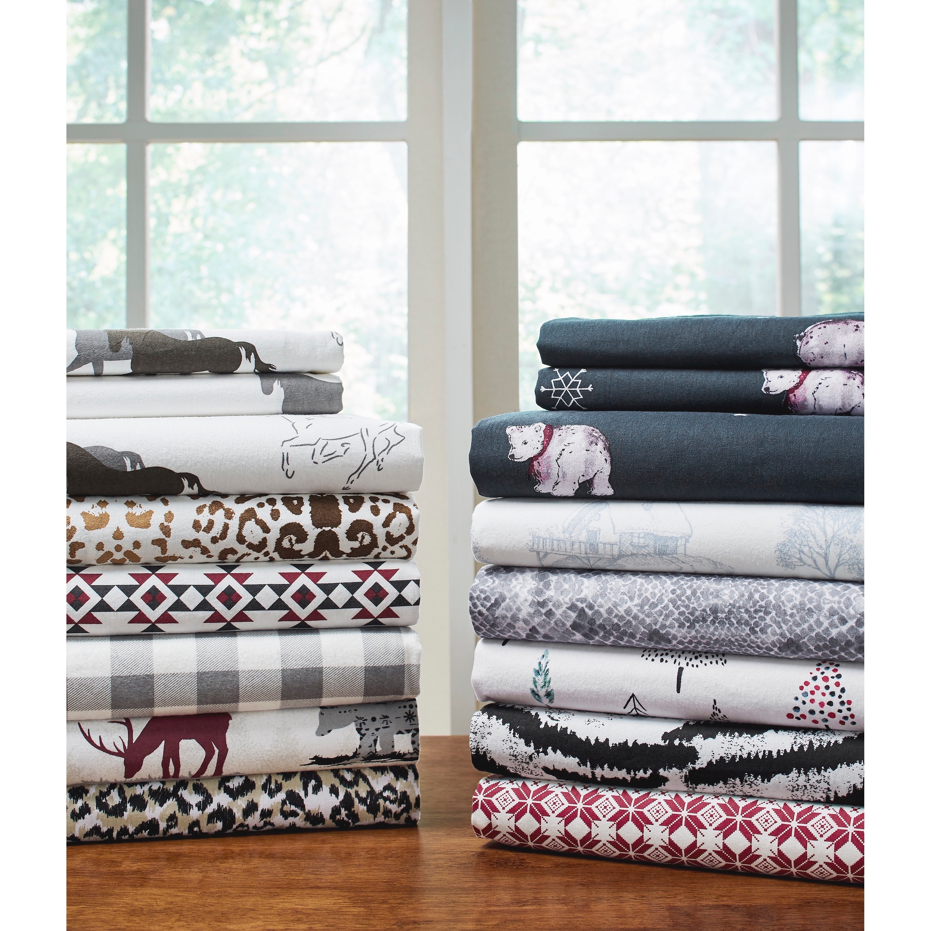Pointehaven 180 GSM Cotton Flannel Cotton Flannel Oversized Duvet Set