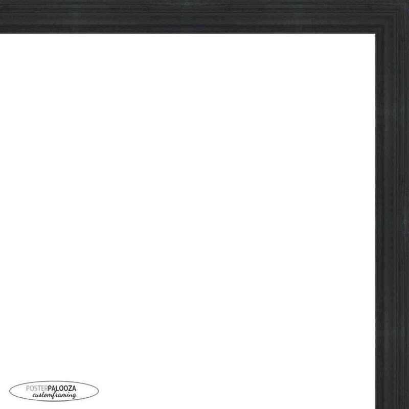 36x20 Traditional Black Complete Wood Picture Frame with UV Acrylic, Foam Board Backing, & Hardware