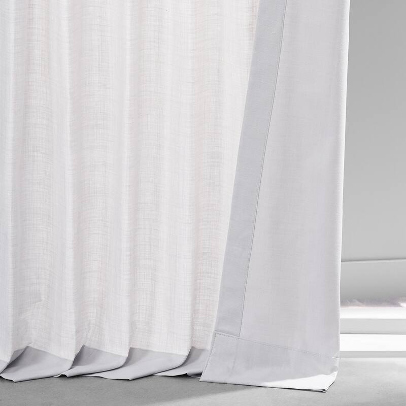 Exclusive Fabrics Dune Textured Solid Cotton Curtain Pair (2 Panels)