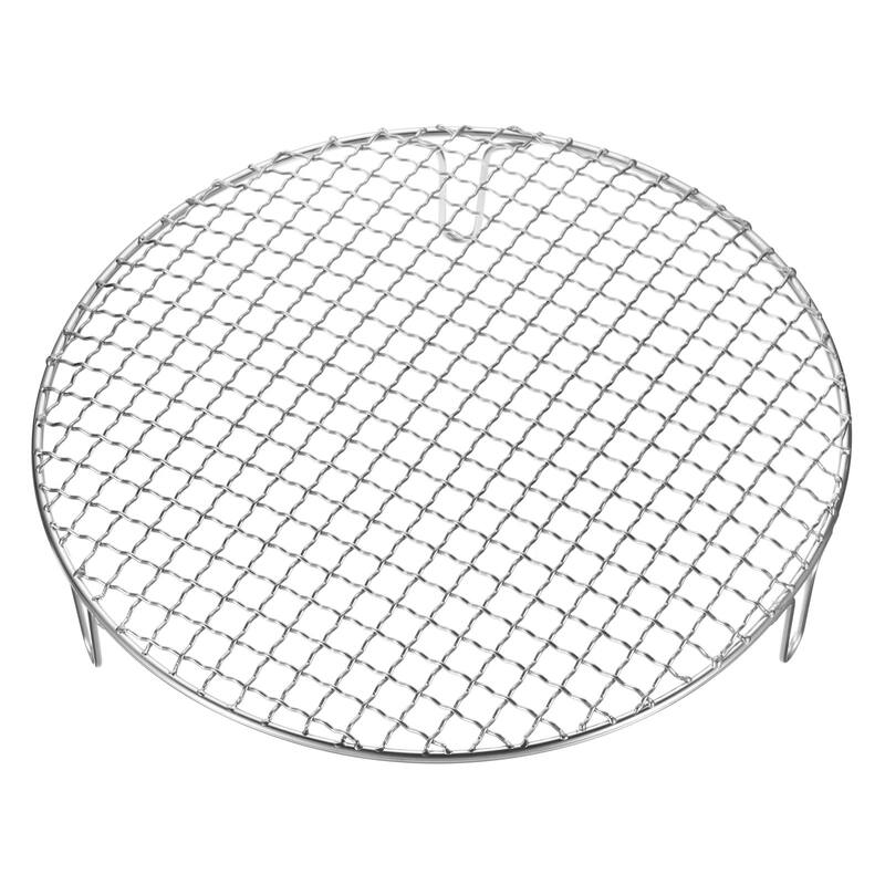 Round Cooking Rack 11.6" Stainless Steel Cross Wire Barbecue Grill W 50mm Legs - 11.6 Inch