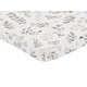 preview thumbnail 2 of 4, Boho Botanical Leaf Baby Boy Girl Fitted Mini Portable Crib Sheet - Ivory Beige Tan Taupe Woodland Farmhouse Floral Bohemian