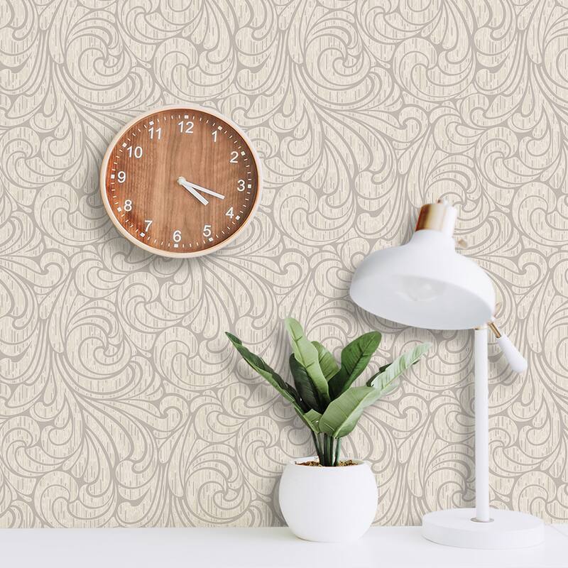 SUSSEXHOME Removable Wallpaper-Waterproof, Strippable, Light Resistance & Cleanable Wall Paper Roll-Wallpaper-Flowery