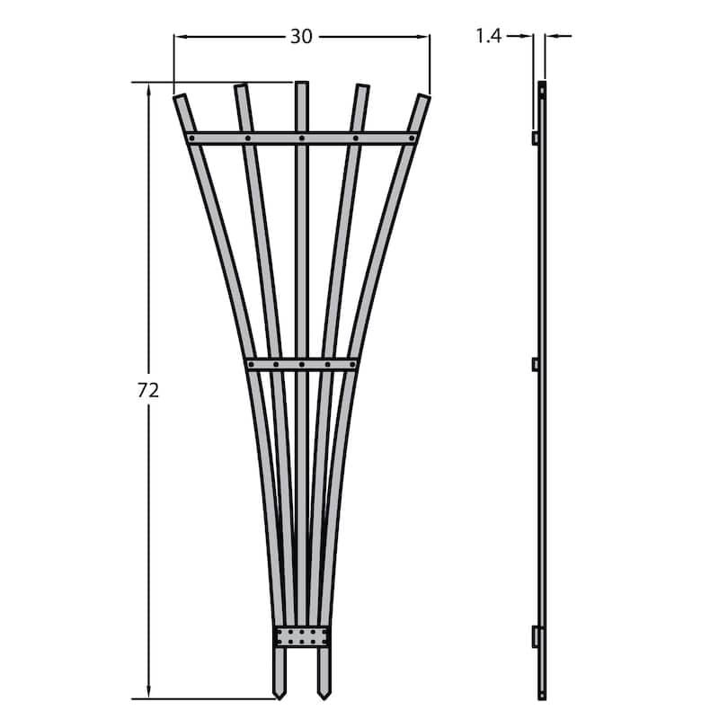 HIGHWOOD Eco-Friendly 6ft Traditional Fan Trellis