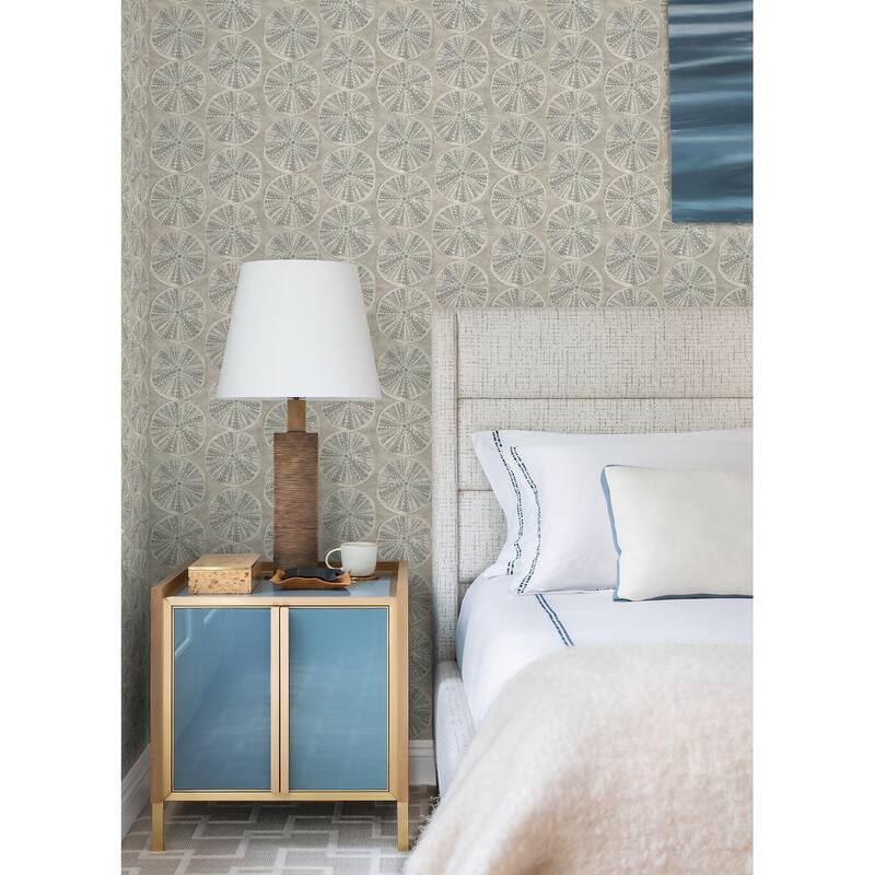 Chesapeake Sea Biscuit Grey Sand Dollar Wallpaper