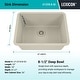 preview thumbnail 3 of 5, 23 Inch Lexicon Platinum Quartz Composite Drop-in Undermount Single Bowl Galaxy Beige Kitchen Sink LP-2318-B-SO - 23x18