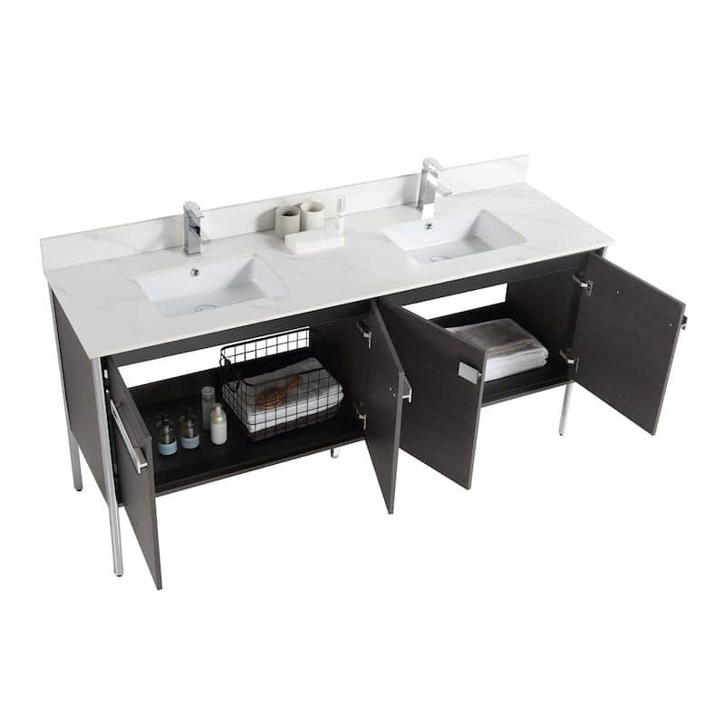 Fine Fixtures Oakville Bathroom Vanity with White Ceramic Sink