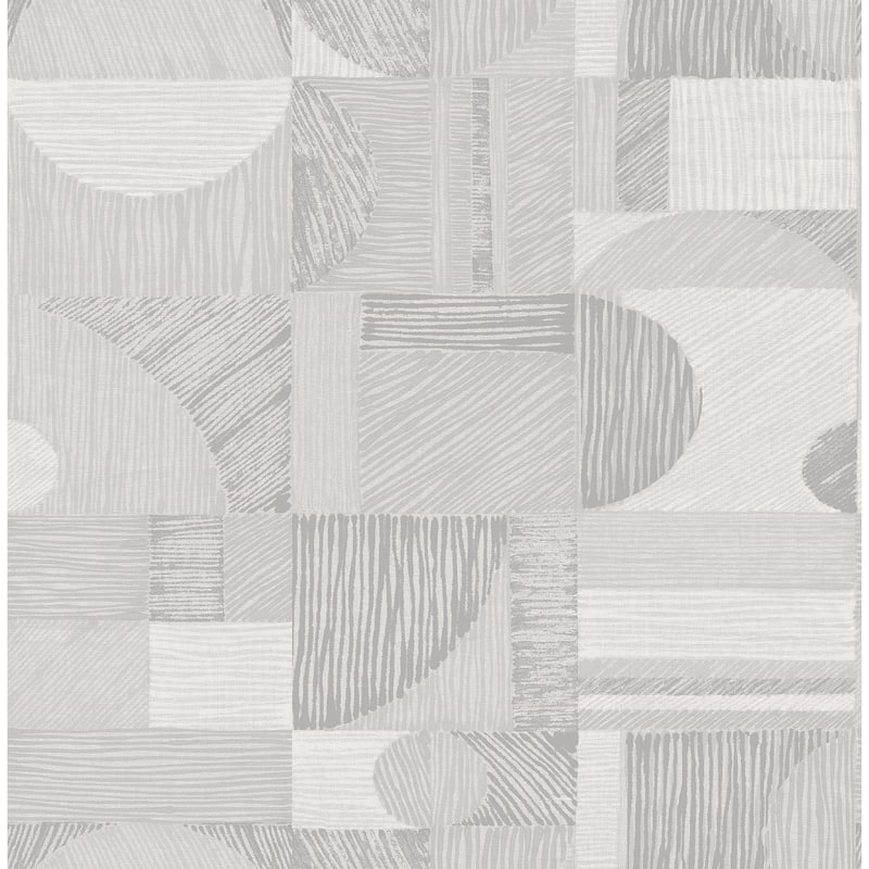 NuWallpaper Silver Margo Geometric Peel & Stick Wallpaper