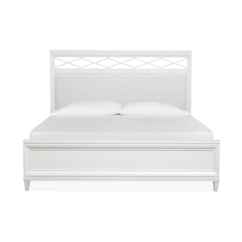 Magnussen Home Springhouse Whisper White Upholstered Panel Bed