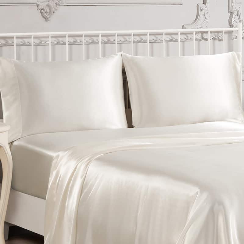 Juliette LeBlanc New York Silky Satin Pillowcase (Set of 2) - 20" x 26" - Ivory
