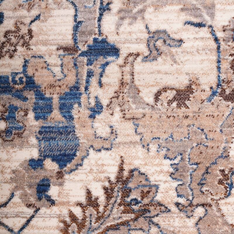 Arcelina Marlow Ivory Oriental Polyester Area Rug