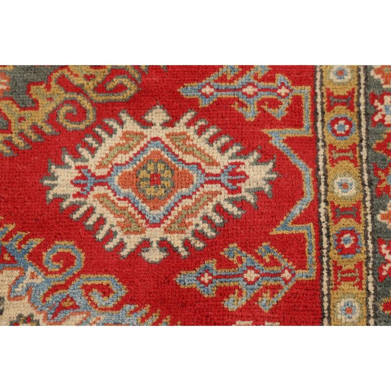Oriental Red Kazak Area Rug Handmade Traditional Wool Carpet - 4'9" x 6'7"