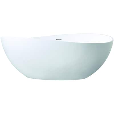 Kingston Brass VRTOV633724 Arcticstone 63" Free Standing Solid Surface