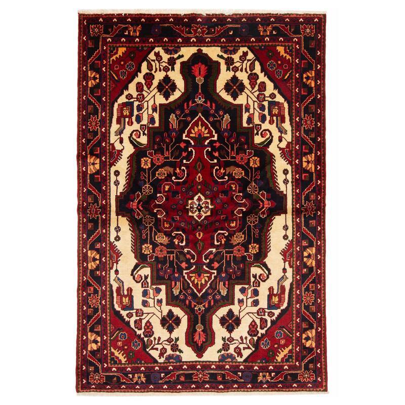 ECARPETGALLERY Hand-knotted Anatolian Vintage Cream Wool Rug - 5'4 x 7'10 - Cream - 5'4 x 7'10