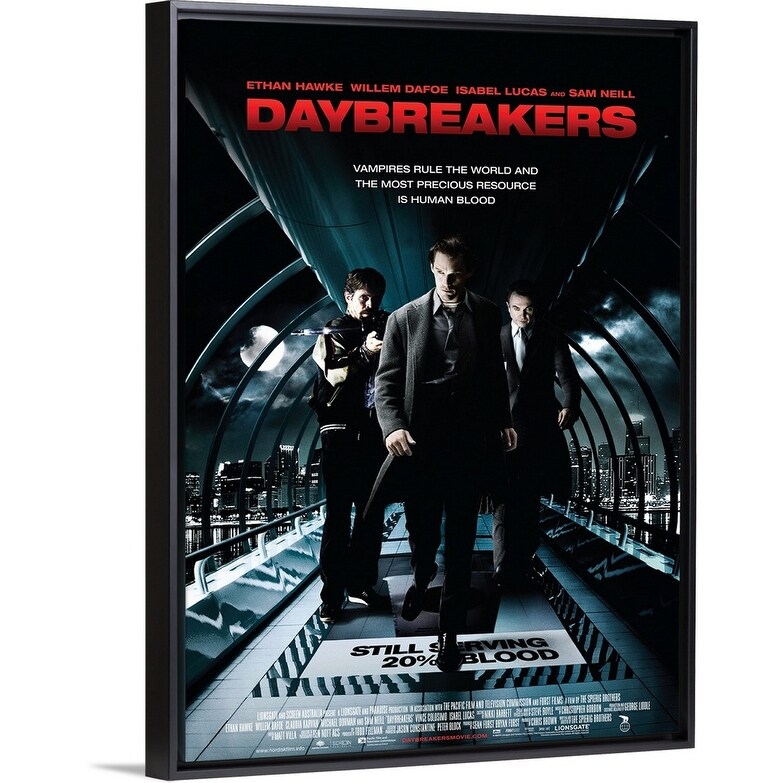 Daybreakers Movie Poster Norwegian Black Float Frame Canvas Art Overstock 30151288 Meanwhile, a researcher works with. overstock com