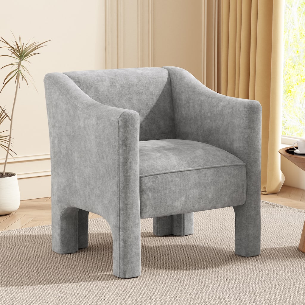 Christopher Knight Home - Barrel Modern Upholstered Accent Chair with Ergonomic Comfort.