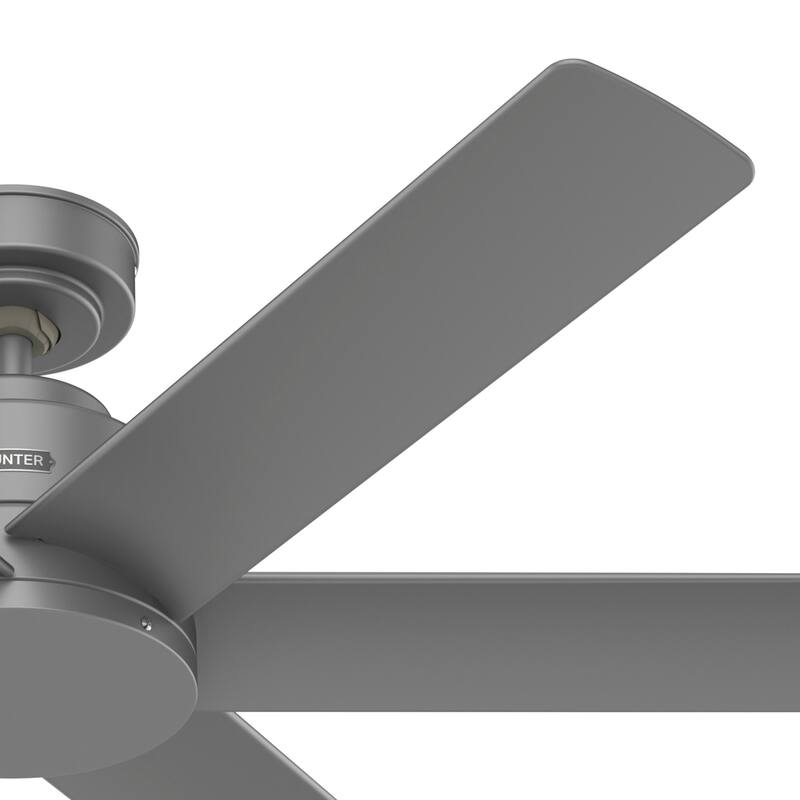 Hunter 52" Kennicott Outdoor Ceiling Fan, Wall Control - Contemporary, Industrial, Transitional - Windmill - Damp Rated!