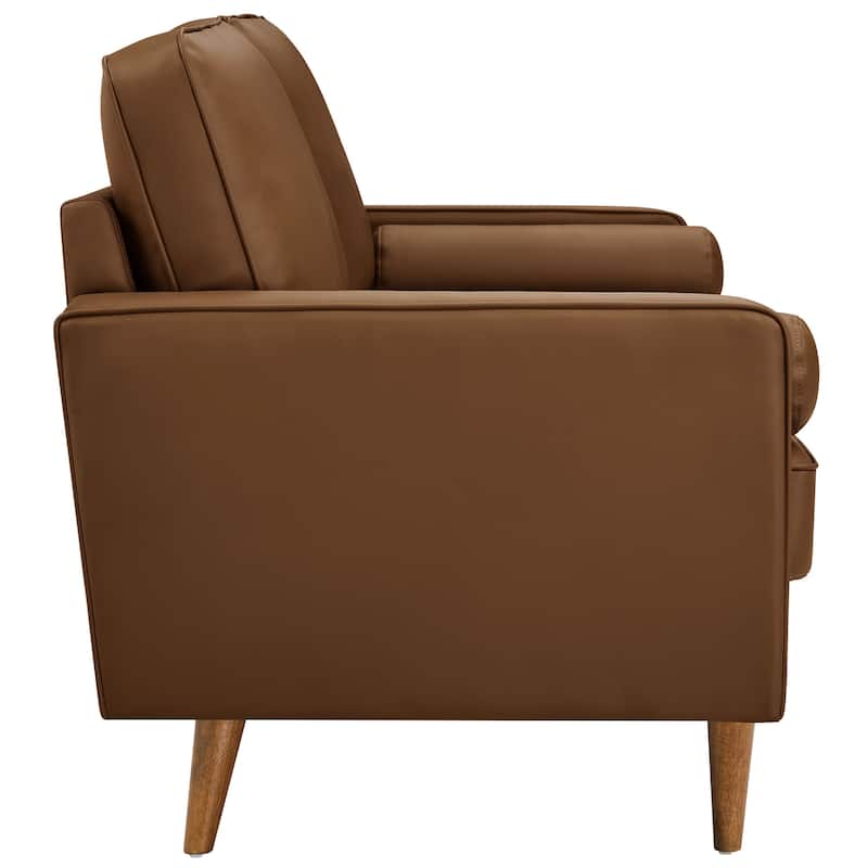 Valour Upholstered Faux Leather Sofa