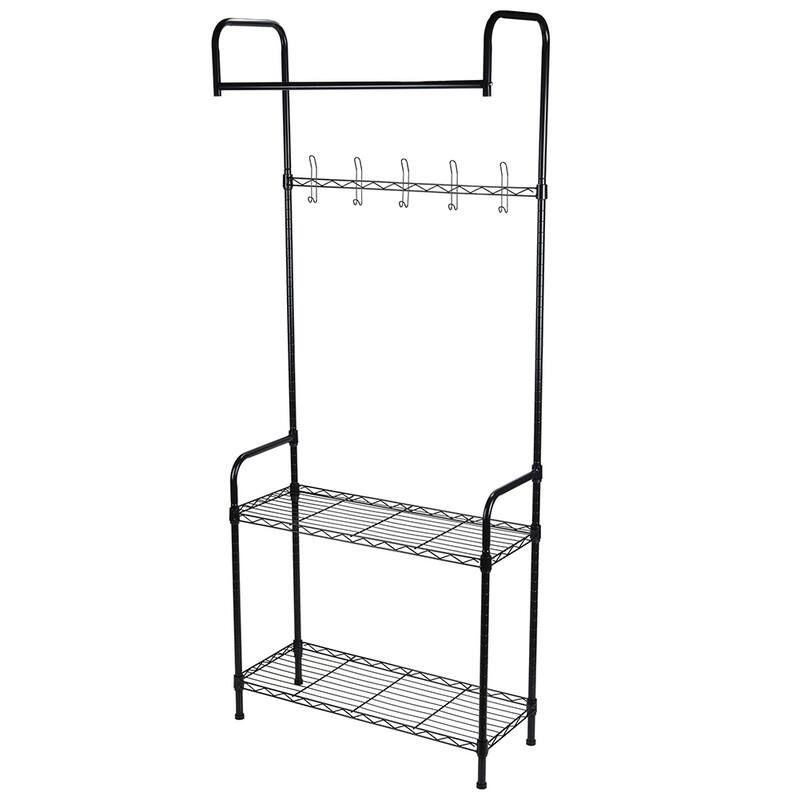 Modern Home Entryway/Mudroom Coat/Hat/Shoe Rack Organizer - Entrance Hall Tree Storage Rack