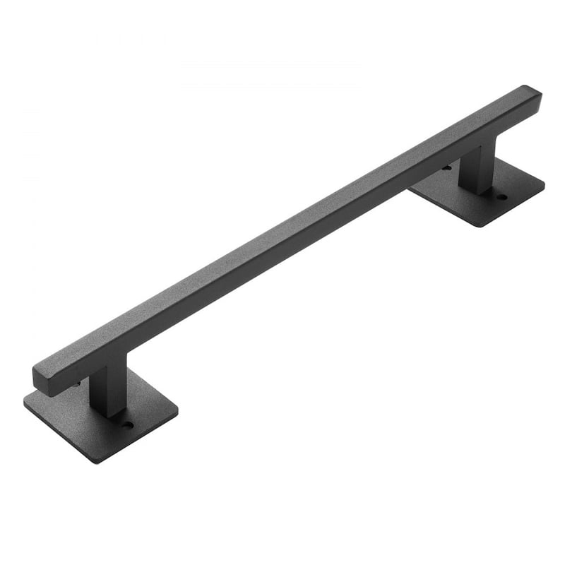 Black Carbon Steel Fence Door Handle 12.6in Ergonomic and Durable