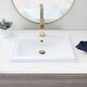 preview thumbnail 11 of 11, STYLISH 20 1/4 inch Rectangular Undermount Porcelain Bathroom Sink with two Overflow Finishes included - 20 1/4" x 16" x 6 1/4"