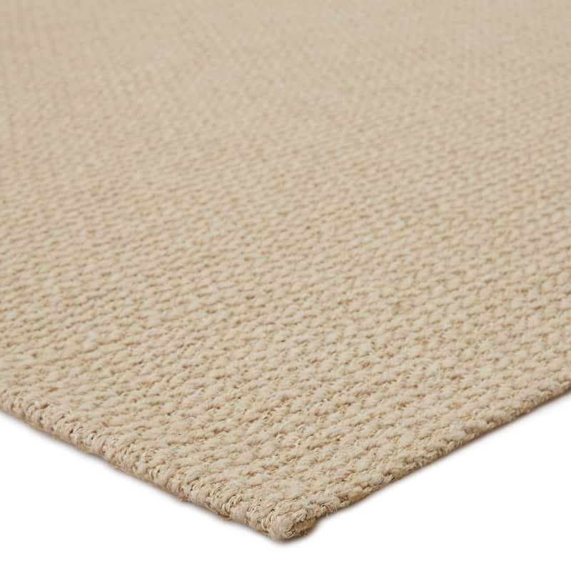 Cadwy Natural Solid Beige Area Rug