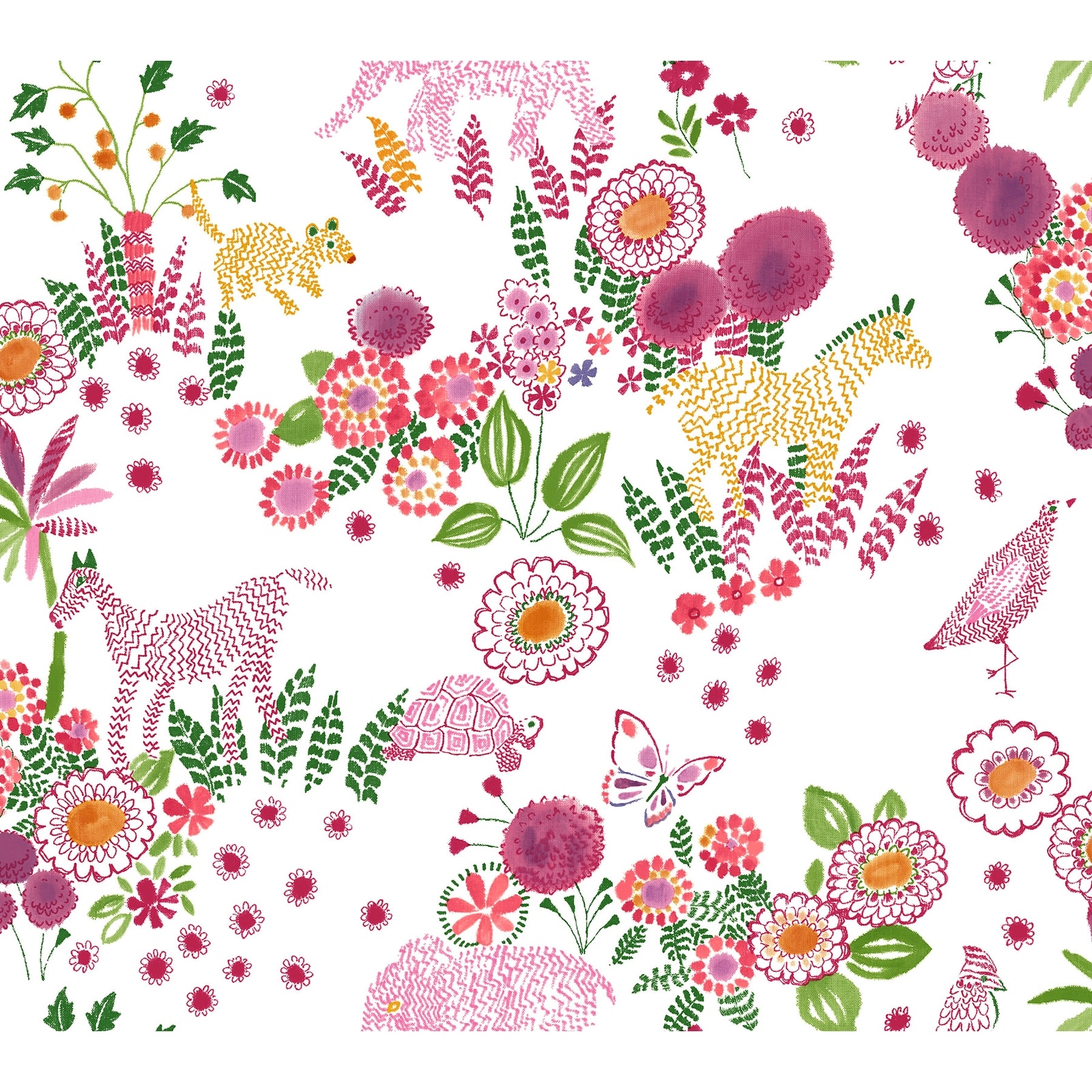 York Wallcoverings Reverie Pink & Green Peel & Stick Wallpaper